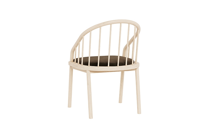 Alten Wood Framed Upholstered Seat Chair - Image 4