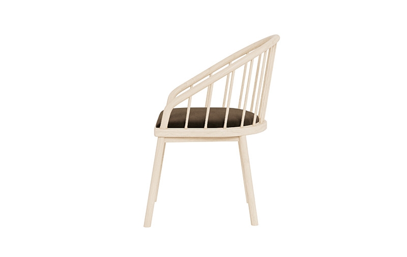 Alten Wood Framed Upholstered Seat Chair - Image 3