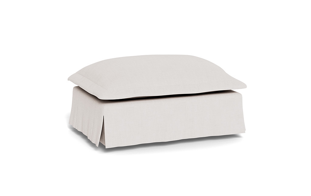 Skylar Rectangle Slipcovered Ottoman - Image 4