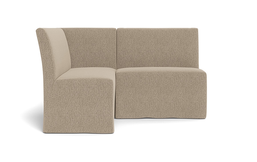 Dorian Slipcovered Petite Left Banquette - Image 0