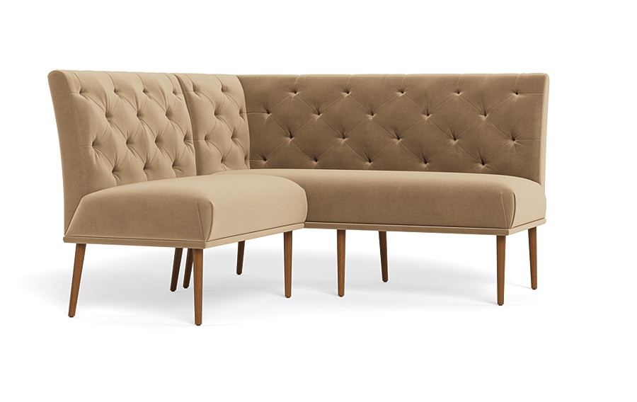 Dorian Upholstered Petite Right Banquette with Tufting Option - Image 4