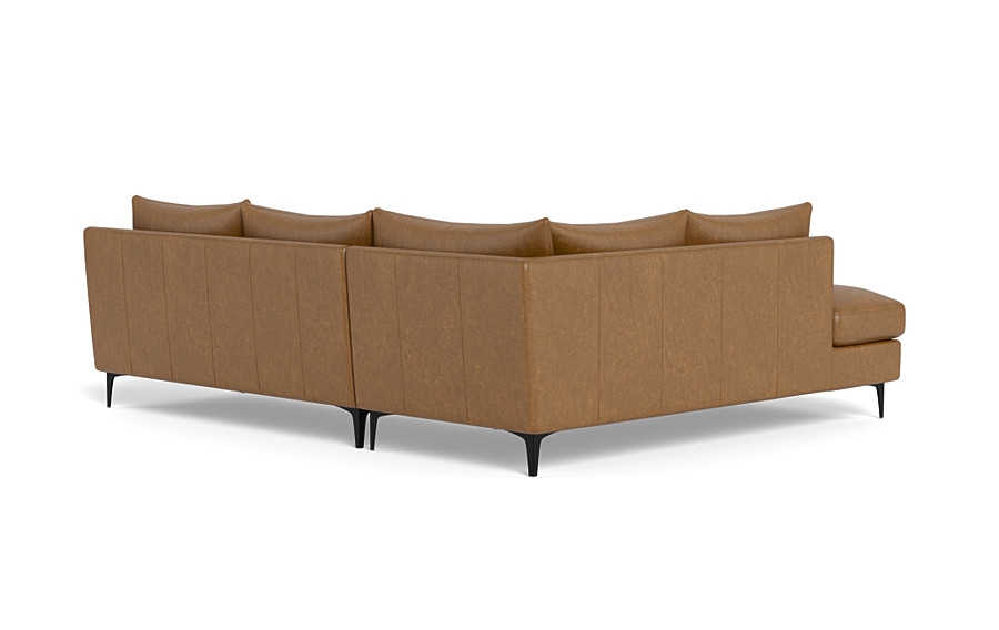 Sloan Leather 3-Seat  Bumper Sectional - Image 4