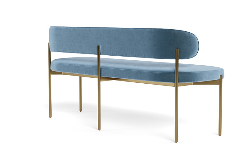 Hollis Upholstered Metal Framed Bench - Image 4