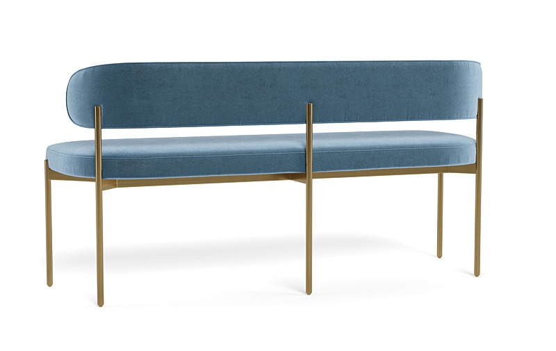 Hollis Upholstered Metal Framed Bench - Image 2