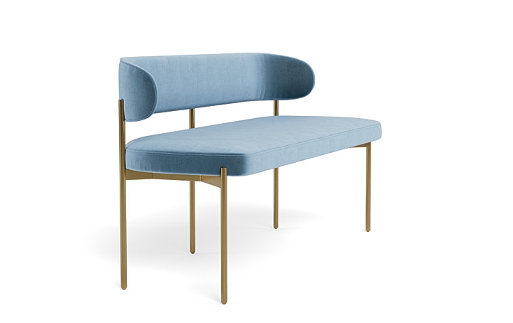 Hollis Upholstered Metal Framed Bench - Image 1