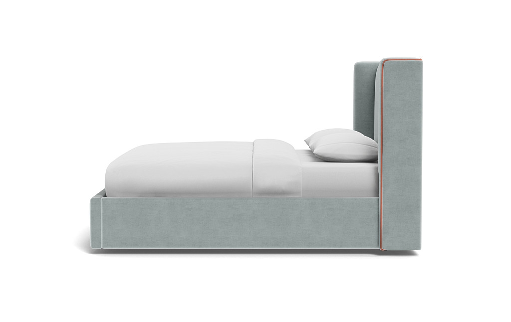Graham Upholstered Bed with Contrast Piping and Storage Option - Image 3