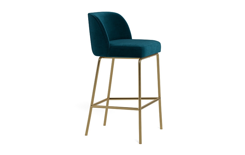 Graham Metal Framed Upholstered Bar Stool - Image 1