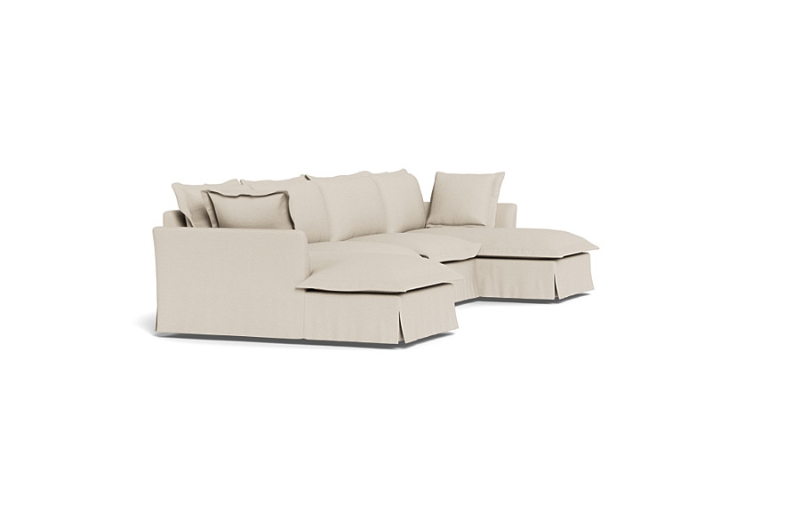 Skylar Slipcovered 3 Piece (4 Seat) U Chaise Sectional - Image 3