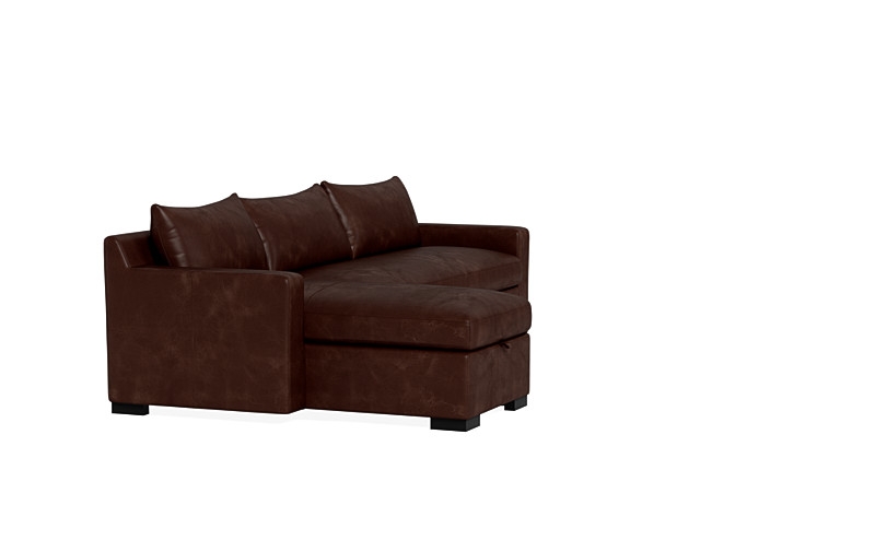 Sloan Leather  Chaise Sleeper Storage Sectional - Image 4