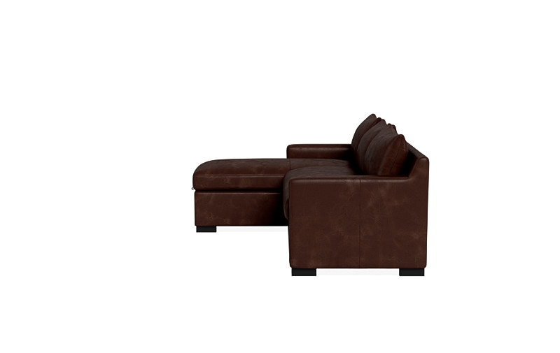 Sloan Leather  Chaise Sleeper Storage Sectional - Image 1