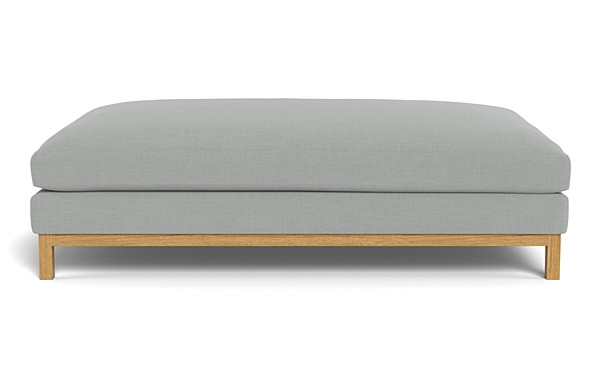 Jasper Ottoman, 72", Down Alternative Fill, Oak Leg - Image 0