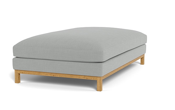 Jasper Ottoman, 72", Down Alternative Fill, Oak Leg - Image 1