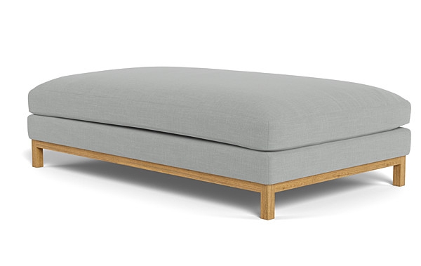 Jasper Ottoman, 72", Down Alternative Fill, Oak Leg - Image 3