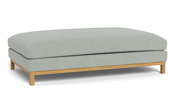 Jasper Ottoman 72", Down Alternative Fill, Oak Leg - Image 1