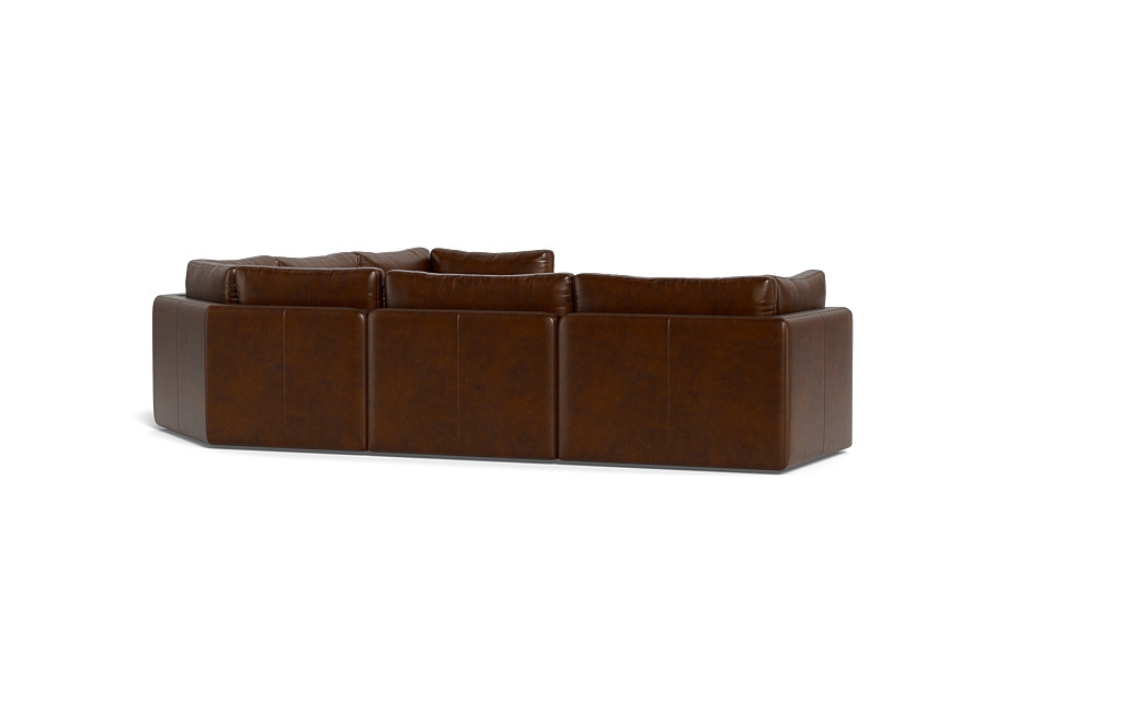 Tatum Leather Modular 5-Seat Wedge Corner Sectional - Image 1