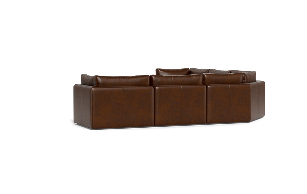 Tatum Leather Modular 5-Seat Wedge Corner Sectional - Image 2