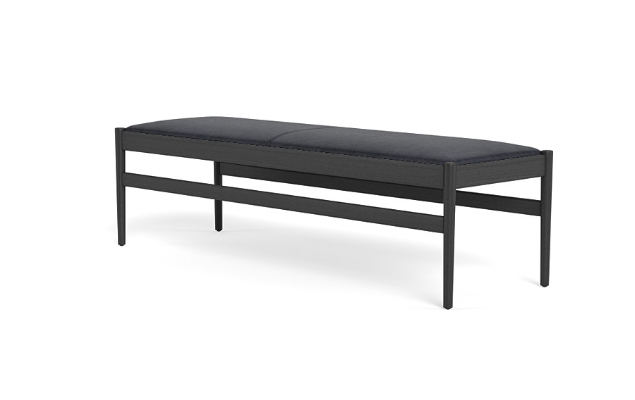 Turner Leather Wood Framed Upholstered Bench - Image 1