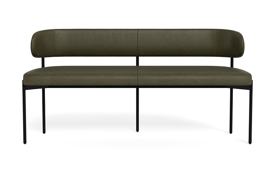 Hollis Leather Metal Framed Bench - Image 0