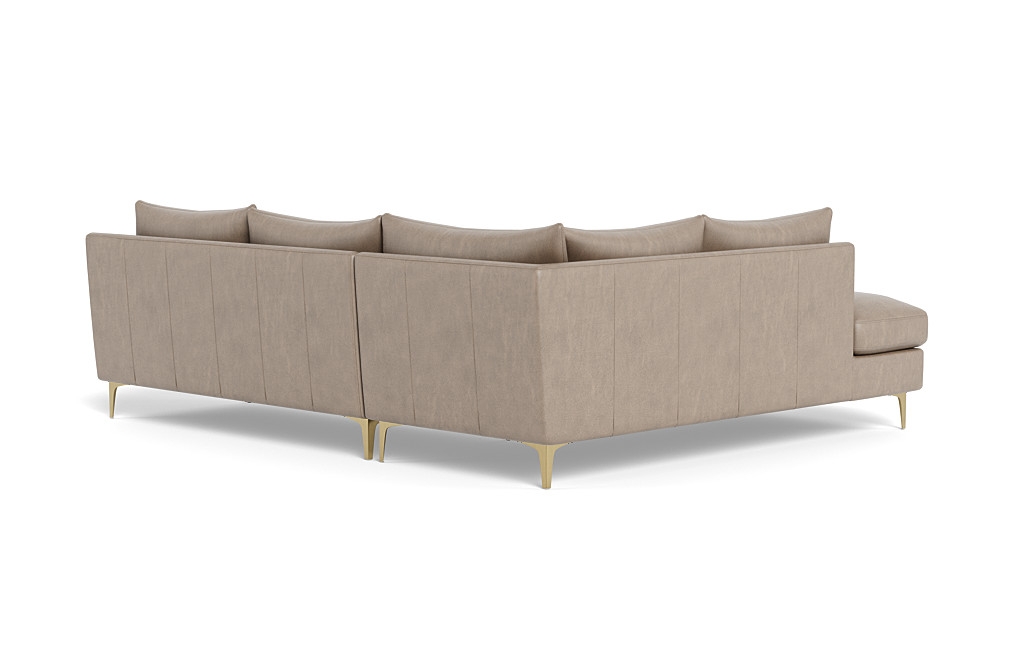 Sloan Leather 3-Seat  Bumper Sectional - Image 3