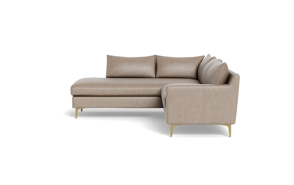Sloan Leather 3-Seat  Bumper Sectional - Image 1