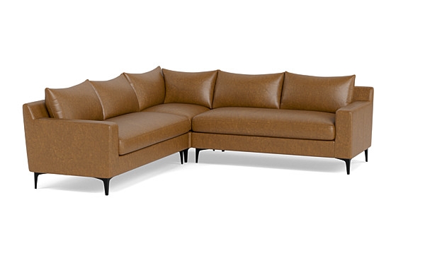 Sloan Leather 4-Seat Corner Sectional Sofa - Image 4
