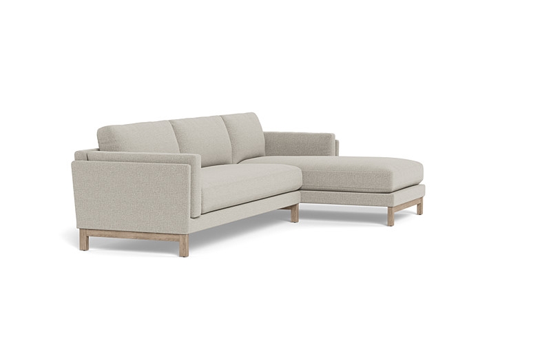 Gaby 3-Seat  Chaise Sectional, 115", Extended Chaise Length, Standard Chaise Width, Oak Leg, Down Alternative Fill, Bench Cusion - Image 4