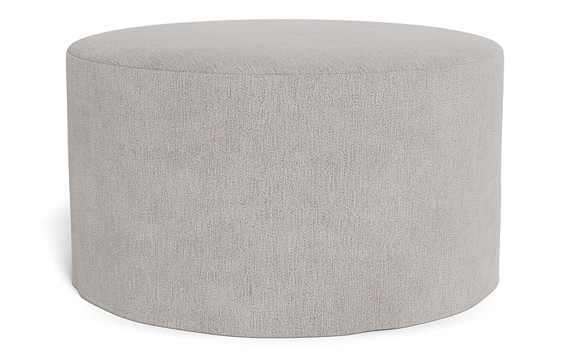 Dixon Slipcovered Round Ottoman - Image 4