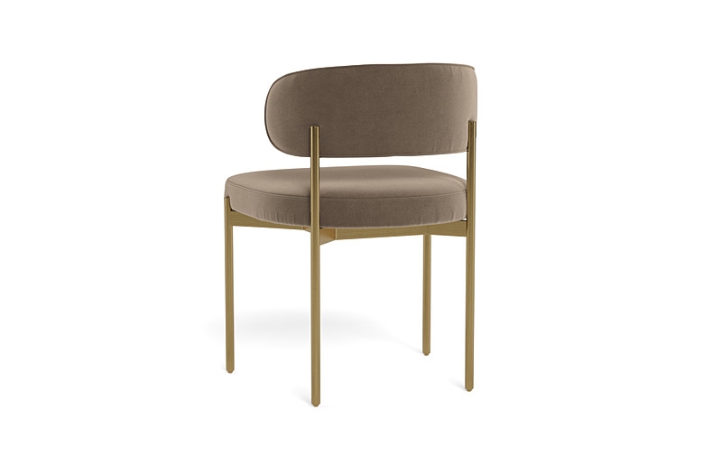 Hollis Metal Framed Upholstered Chair with Brass Legs - Image 2