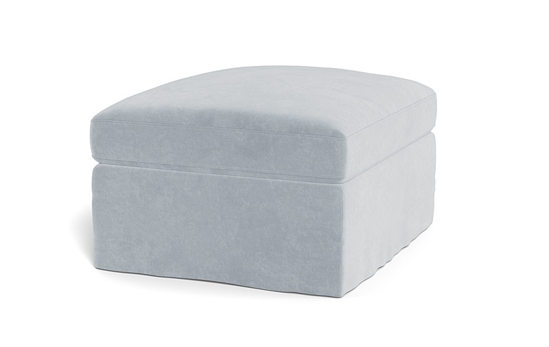 Ella Slipcovered Rectangular Ottoman - Image 3