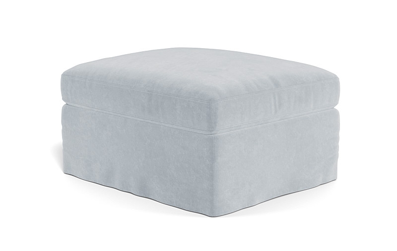Ella Slipcovered Rectangular Ottoman - Image 1