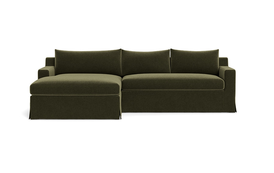 Sloan Slipcovered Left Chaise Sectional - Image 0