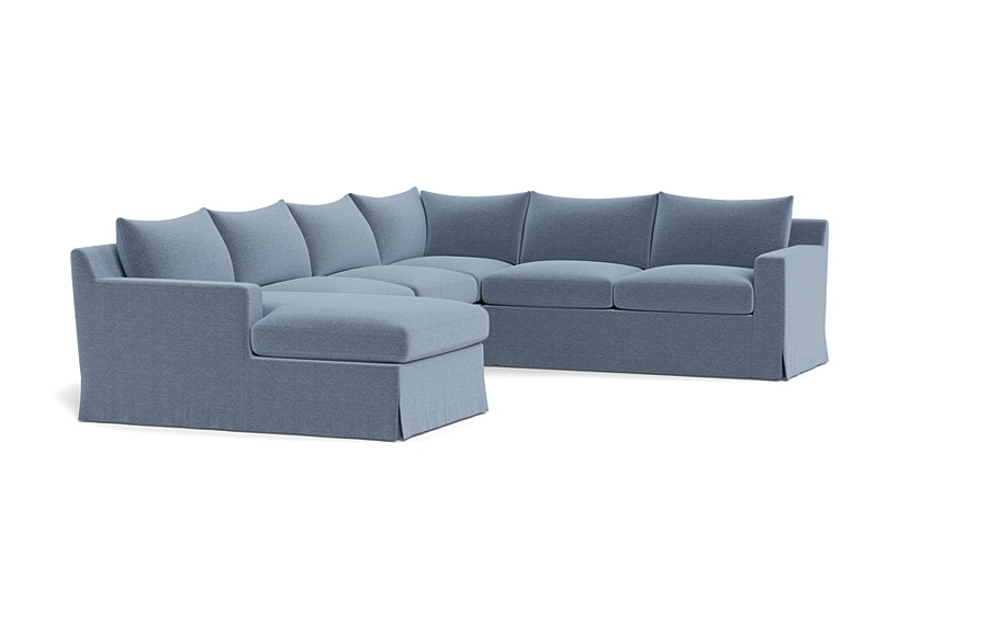 Sloan Slipcovered 4-Piece Corner Sectional Sofa with  Chaise - Image 2