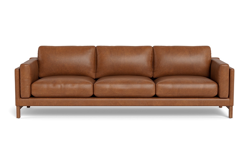 104" Gaby Leather 3-Seat Sofa - Image 0