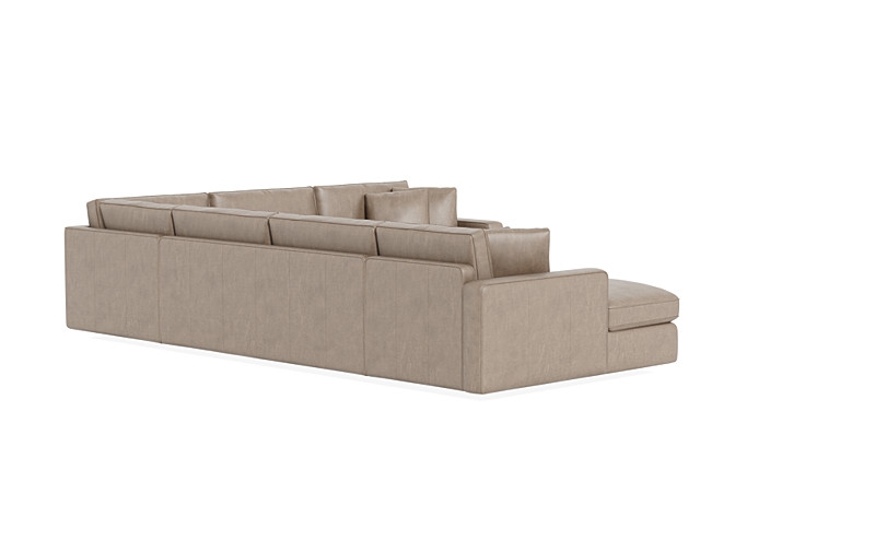 James Leather 4-Piece 5-Seat Corner Chaise Sectional Left - Image 1