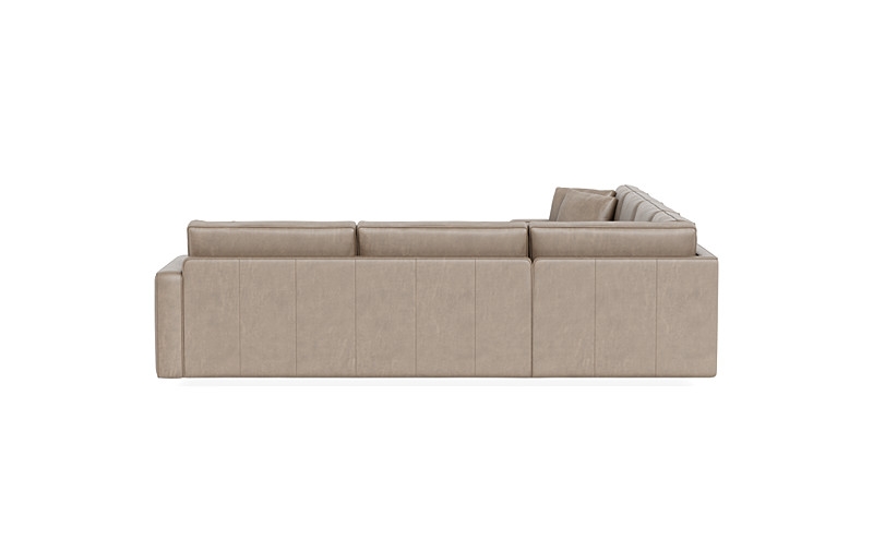 James Leather 4-Piece 5-Seat Corner Chaise Sectional Left - Image 4