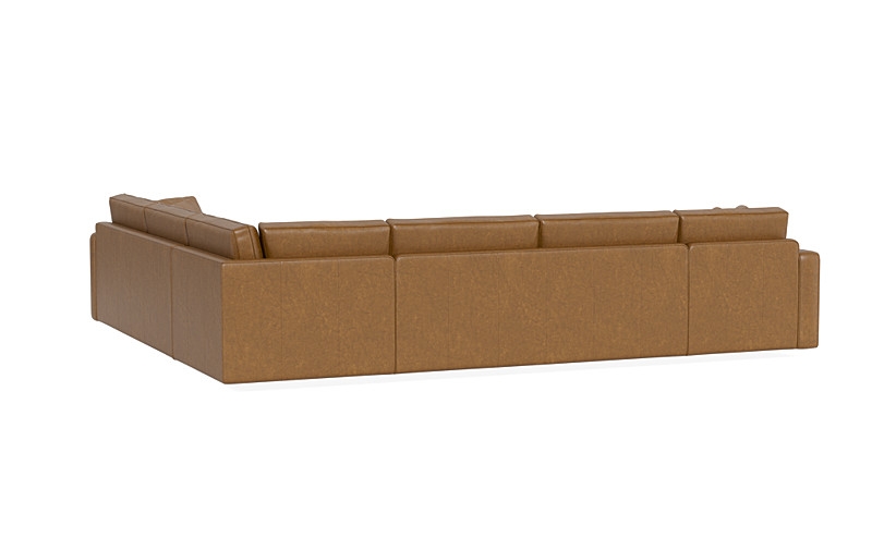 James Leather 4-Piece 5-Seat Corner Chaise Sectional Left - Image 2