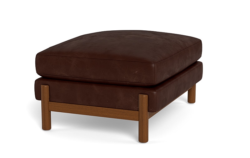 Oslo Leather Rectangle Ottoman - Image 4