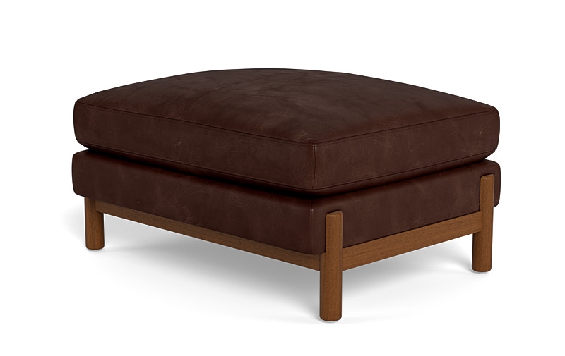 Oslo Leather Rectangle Ottoman - Image 2