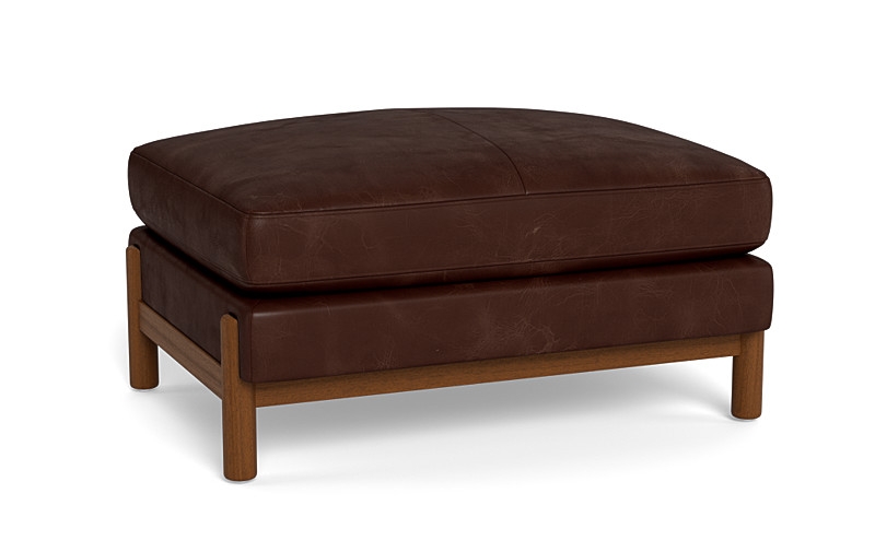 Oslo Leather Rectangle Ottoman - Image 3