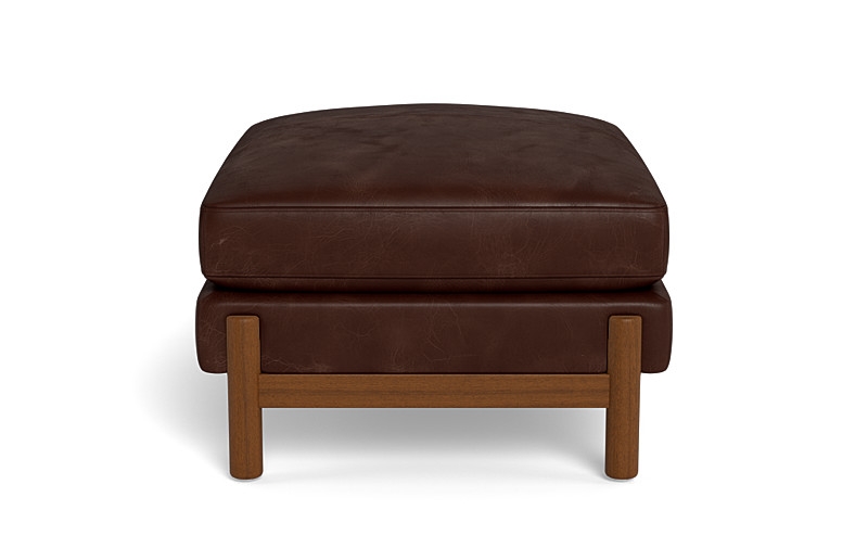 Oslo Leather Rectangle Ottoman - Image 1