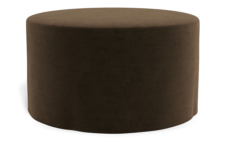 Dixon Slipcovered Round Ottoman - Image 4