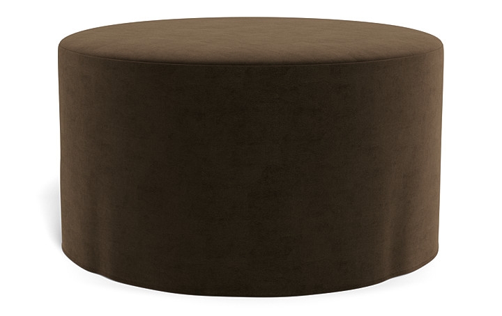 Dixon Slipcovered Round Ottoman - Image 2
