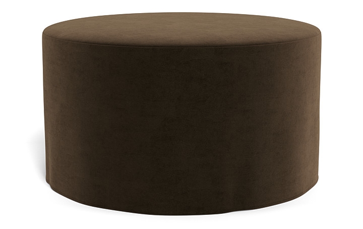 Dixon Slipcovered Round Ottoman - Image 3