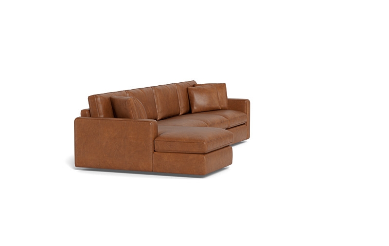James Leather 4-Seat Left Chaise Sectional - Image 1
