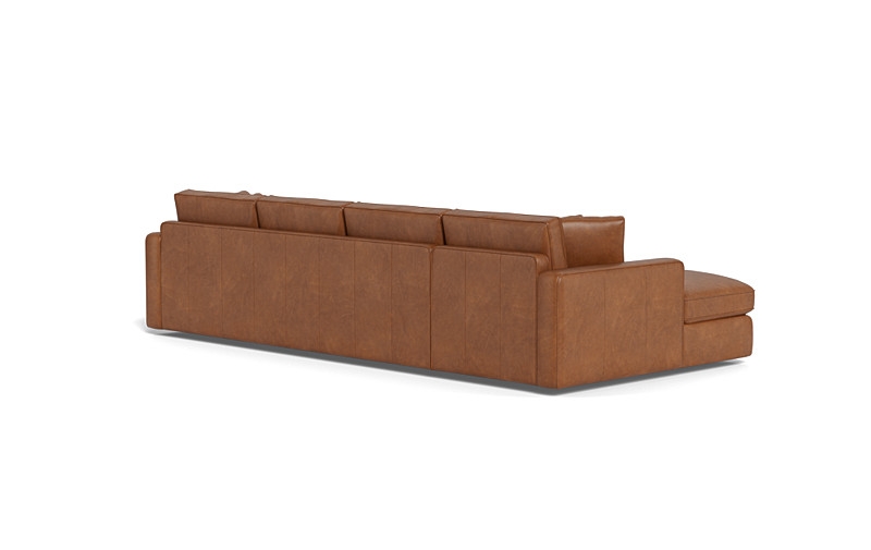James Leather 4-Seat Left Chaise Sectional - Image 3