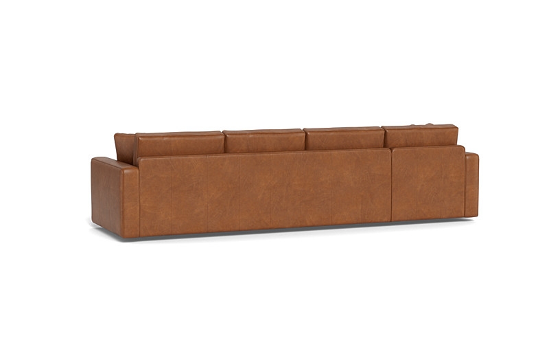 James Leather 4-Seat Left Chaise Sectional - Image 4