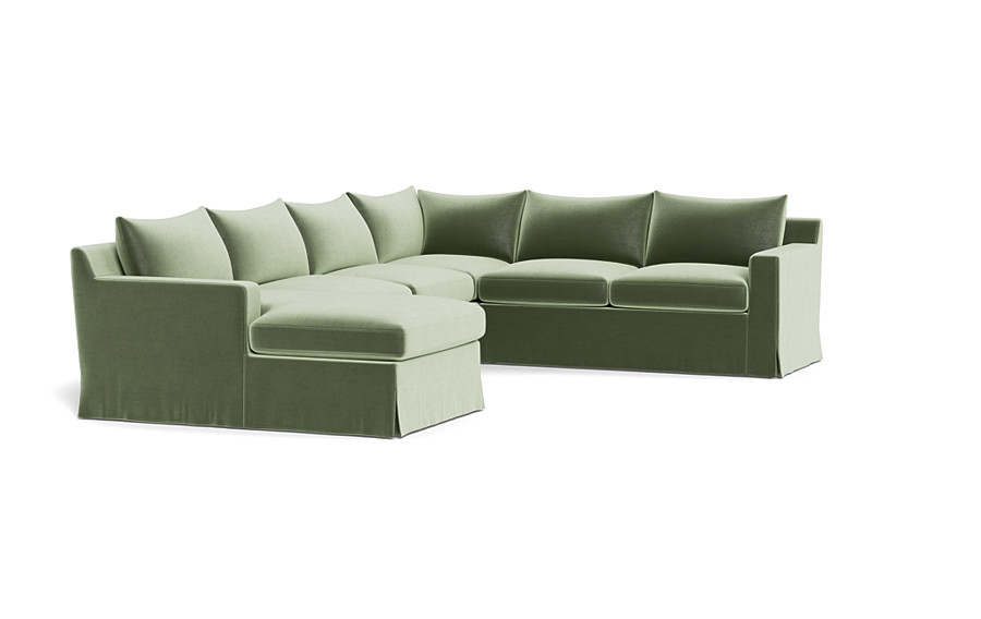 Sloan Slipcovered 4-Piece Corner Sectional Sofa with  Chaise - Image 4