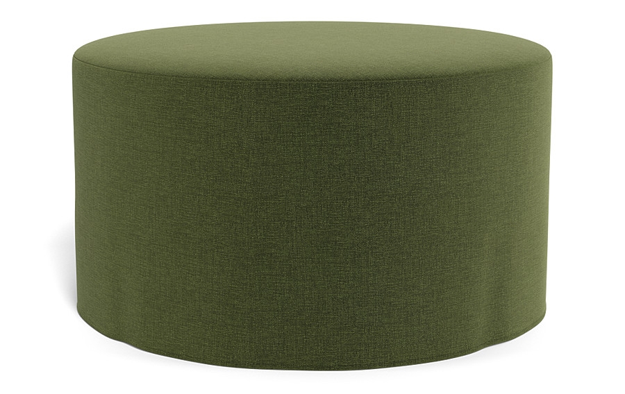 Dixon Slipcovered Round Ottoman - Image 3