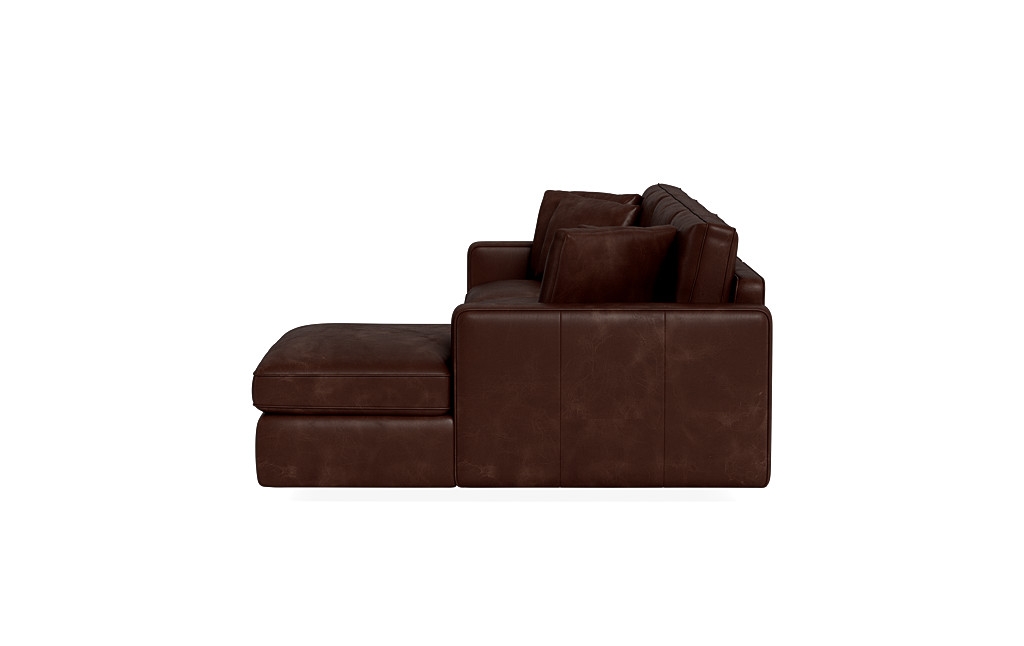 James Leather 3-Seat Right Chaise Sectional - Image 1