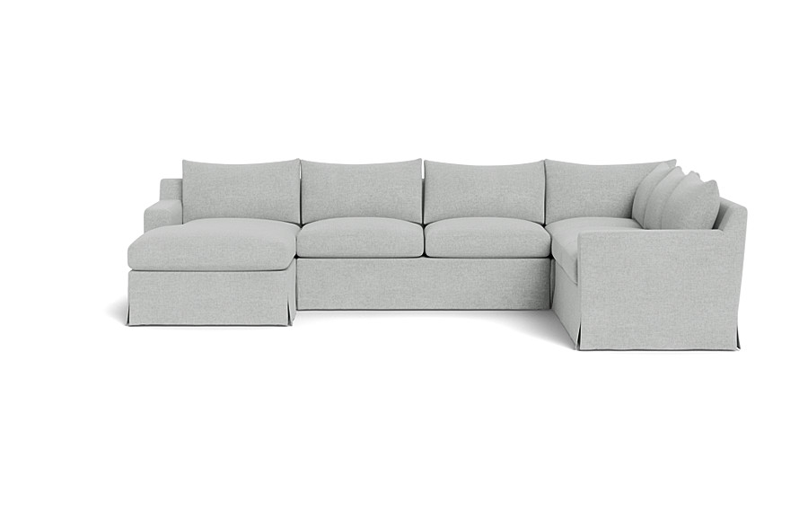 Sloan Slipcovered 4-Piece Corner Sectional Sofa with  Chaise - Image 0